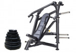 อุปกรณ์ฝึกความแข็งแรงกล้ามเนื้อหน้าอก (Chest Press) พร้อมแผ่นน้ำหนักหุ้มยาง 120 กิโลกรัม