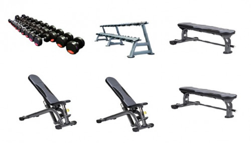 อุปกรณ์ฝึกกล้ามเนื้อแบบดัมเบลหุ้มยาง น้ำหนัก 2.5 – 25 กิโลกรัม ยี่ห้อ MARATHON